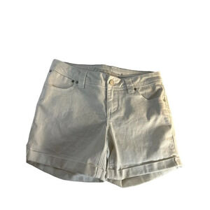 Chip & Pepper Womens Malibu Mid-Rise Shorts White Size 26